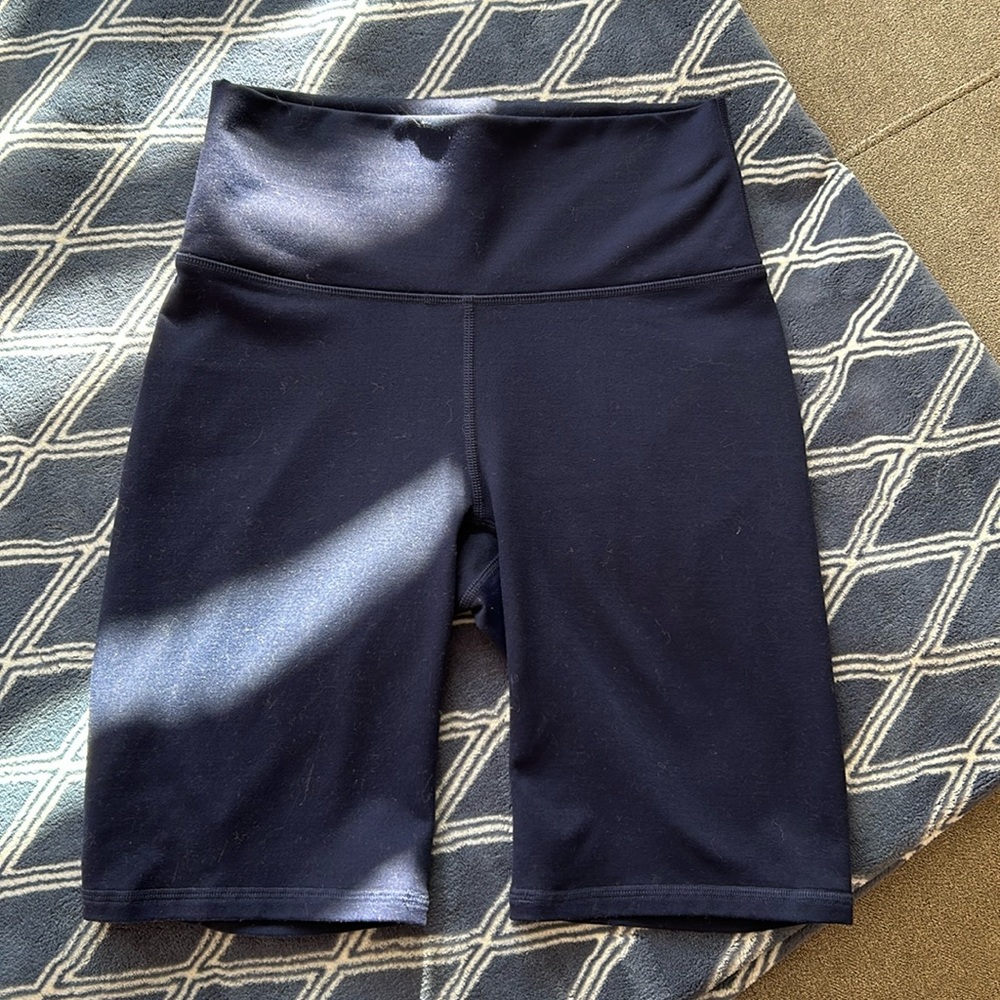 Navy blue Fabletics biker shorts